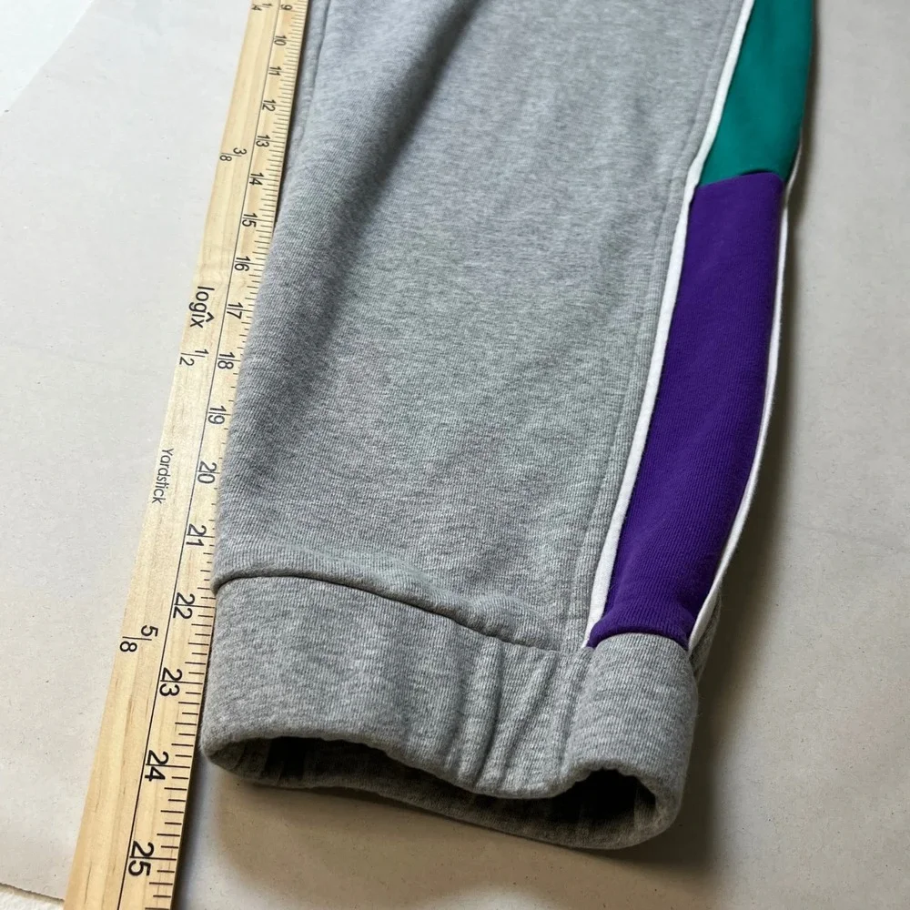 WESC Mens Medium Joggers, Track Pants‎ Green Purple Side Stripe Y2K Retro 90s